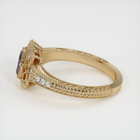 0.92 Ct. Purple Sapphire Ring, 14K Yellow Gold 4