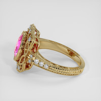 1.58 Ct. Pink Sapphire Ring, 18K Yellow Gold 4