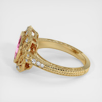 1.53 Ct. Pink Sapphire Ring, 18K Yellow Gold 4