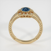0.99 Ct. Greenish Blue Sapphire Ring, 18K Yellow Gold 3