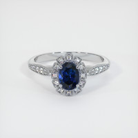 0.98 Ct. Blue Sapphire Ring, Platinum 950 1