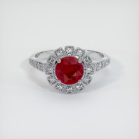 1.49 Ct. Ruby Ring, Platinum 950 1