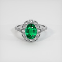 2.08 Ct. Emerald Ring, Platinum 950 1