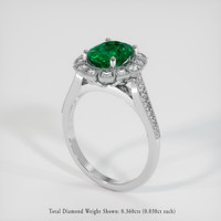 2.08 Ct. Emerald Ring, Platinum 950 2