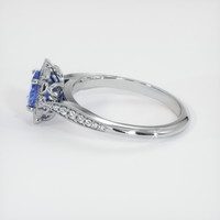 0.95 Ct. Blue Sapphire Ring, 14K White Gold 4