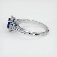 0.98 Ct. Blue Sapphire Ring, 14K White Gold 4