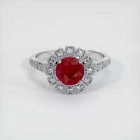 1.49 Ct. Ruby Ring, 14K White Gold 1