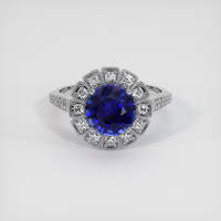 2.80 Ct. Blue Sapphire Ring, 14K White Gold 1
