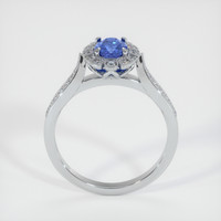 0.95 Ct. Blue Sapphire Ring, 18K White Gold 3