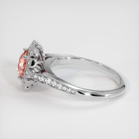 1.09 Ct. Padparadscha Sapphire Ring, 18K White Gold 4