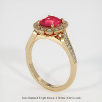 1.59 Ct. Pinkish Red Ruby Ring, 10K Yellow Gold 2