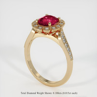 1.39 Ct. Purplish Red Ruby Ring, 10K Yellow Gold 2