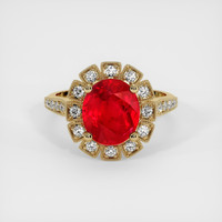 3.18 Ct. Ruby Ring, 10K Yellow Gold 1