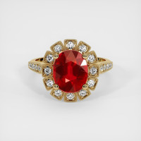 3.34 Ct. Ruby Ring, 14K Yellow Gold 1