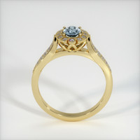 0.65 Ct. Greyish Blue Sapphire Ring, 14K Yellow Gold 3