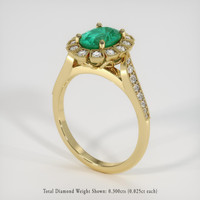 1.62 Ct. Emerald Ring, 18K Yellow Gold 2