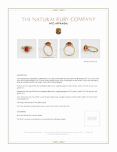 Ruby Ring 1.62 Ct., 18K Yellow Gold Appraisal