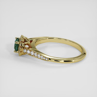 0.67 Ct. Green Sapphire Ring, 18K Yellow Gold 4