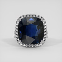 15.18 Ct. Blue Sapphire Ring, Platinum 950 1