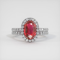 2.60 Ct. Ruby Ring, Platinum 950 1