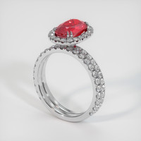 2.60 Ct. Ruby Ring, Platinum 950 2