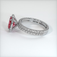 2.39 Ct. Reddish Pink Sapphire Ring, Platinum 950 4