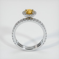 0.79 Ct. Yellowish Brown Sapphire Ring, Platinum 950 3