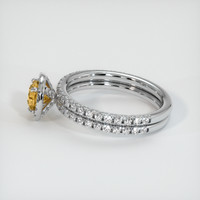 0.79 Ct. Yellowish Brown Sapphire Ring, Platinum 950 4