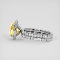 4.01 Ct. Yellow Sapphire Ring, Platinum 950 4
