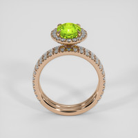 2.00 Ct. Green Peridot Ring, 14K Rose Gold 3