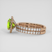 2.00 Ct. Green Peridot Ring, 14K Rose Gold 4