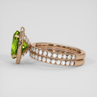 3.76 Ct. Green Peridot Ring, 14K Rose Gold 4
