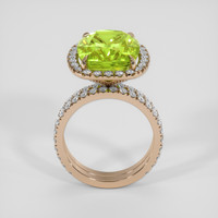 10.19 Ct. Green Peridot Ring, 14K Rose Gold 3