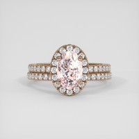 2.04 Ct. Pink Sapphire Ring, 14K Rose Gold 1