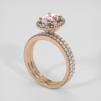 2.04 Ct. Pink Sapphire Ring, 14K Rose Gold 2