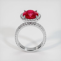 4.22 Ct. Pinkish Red Ruby Ring, 10K White Gold 3
