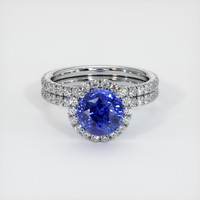 2.91 Ct. Sapphire Ring, 14K White Gold 1