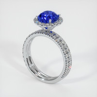 2.91 Ct. Sapphire Ring, 14K White Gold 2