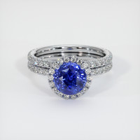2.09 Ct. Sapphire Ring, 14K White Gold 1