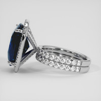 15.18 Ct. Blue Sapphire Ring, 14K White Gold 4