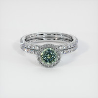 0.90 Ct. Sapphire Ring, 14K White Gold 1
