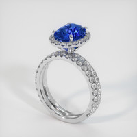 3.12 Ct. Sapphire Ring, 18K White Gold 2