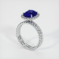 3.12 Ct. Sapphire Ring, 18K White Gold 2