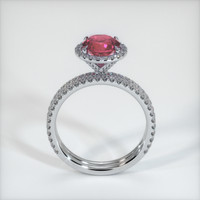 1.80 Ct. Reddish Pink Sapphire Ring, 18K White Gold 3
