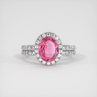 2.02 Ct. Sapphire Ring, 18K White Gold 1