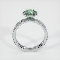0.90 Ct. Sapphire Ring, 18K White Gold 3