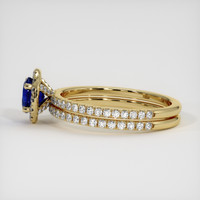 0.86 Ct. Blue Sapphire Ring, 10K Yellow Gold 4