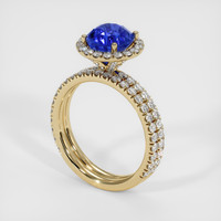 2.91 Ct. Blue Sapphire Ring, 14K Yellow Gold 2