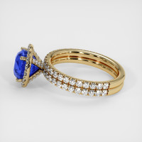 2.91 Ct. Blue Sapphire Ring, 14K Yellow Gold 4