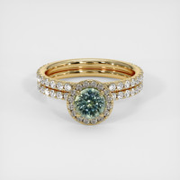 0.90 Ct. Sapphire Ring, 14K Yellow Gold 1
